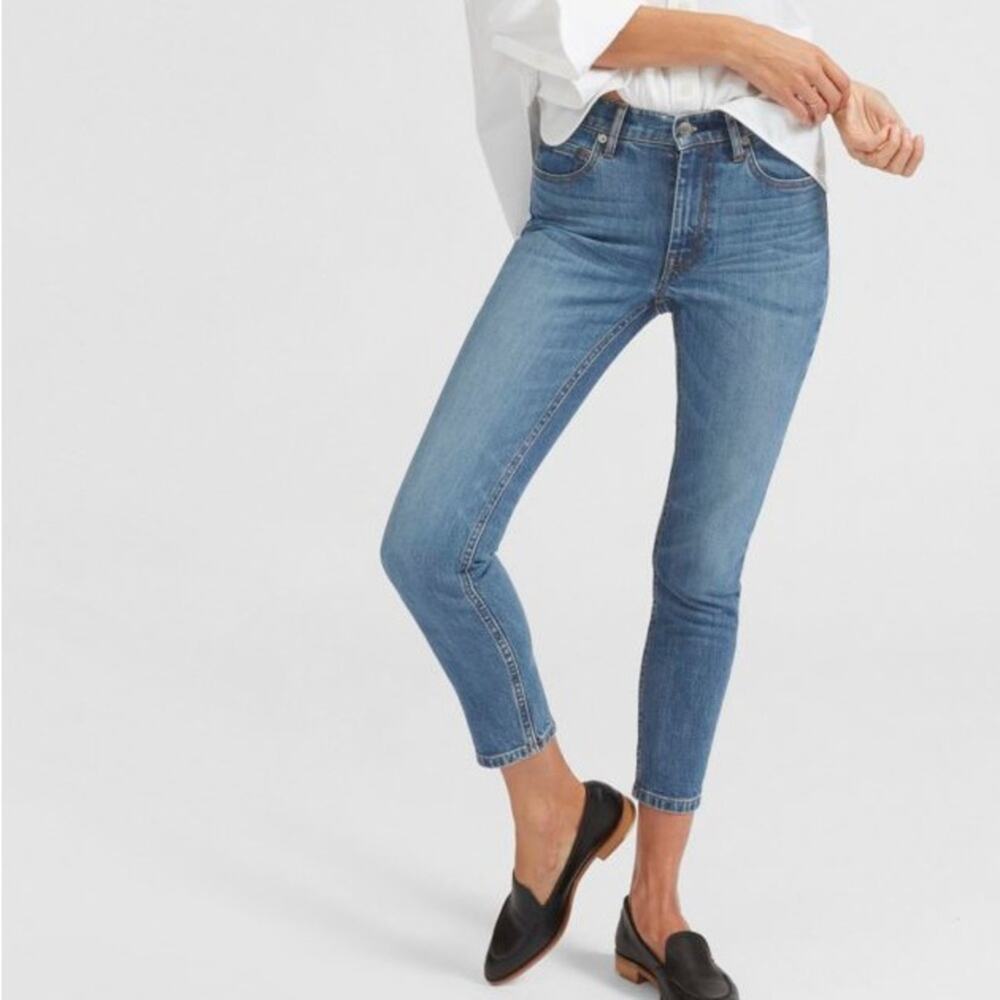 Everlane Light Wash High Rise Skinny Ankle Jeans Size 27